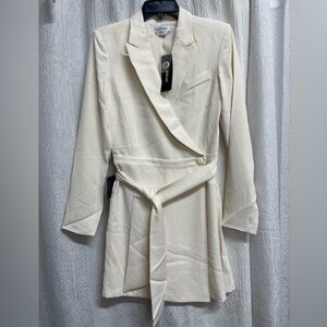 Bebe Crepe Suit Wrap Blazer Dress